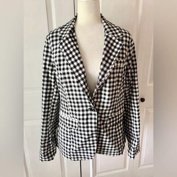 Blazer Forever 21 woman’s size xlarge black/white contemporary jacket new cond - Picture 1 of 4